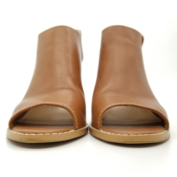 Cole Haan Wrey Peep Toe Stacked Heel Booties Sz 9 - Picture 2 of 8